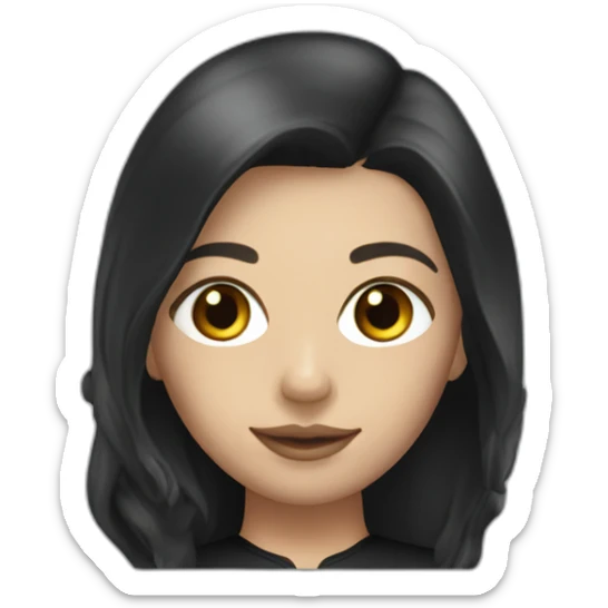 a woman with an a black scubadiver suit. she has blue eyes, brown long and straight hair sticker