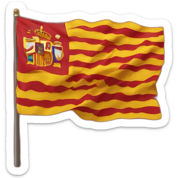 crea una bandera de la 2 república española que esté tachada con una X roja sticker