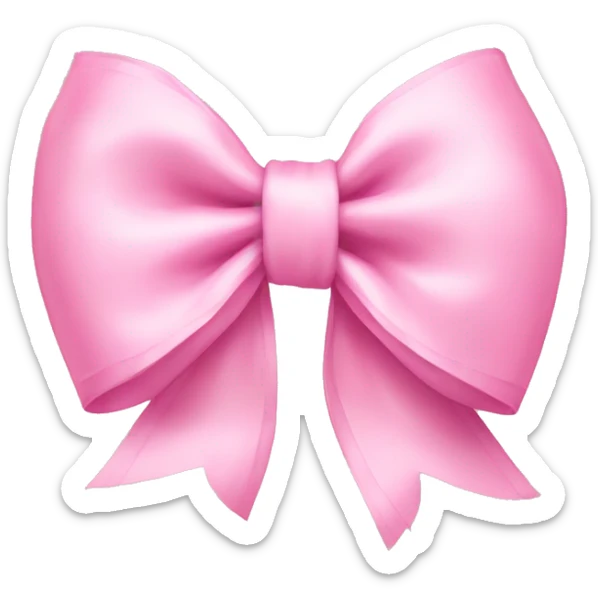 Baby pink bow sticker