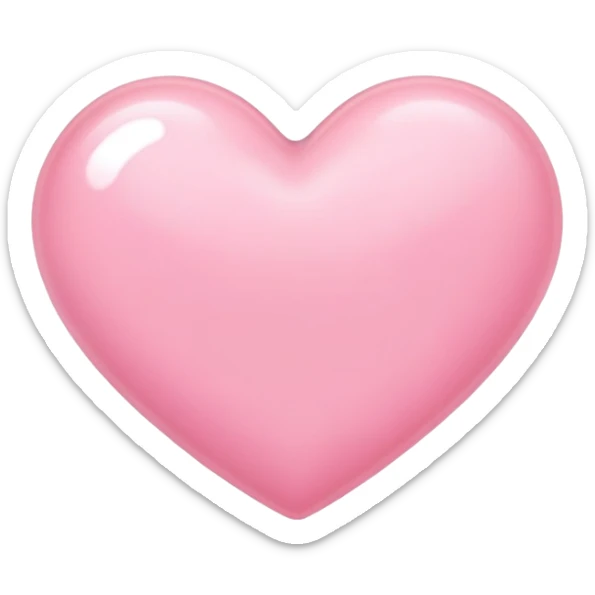 light pink heart sticker