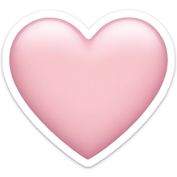 Light pink heart  sticker