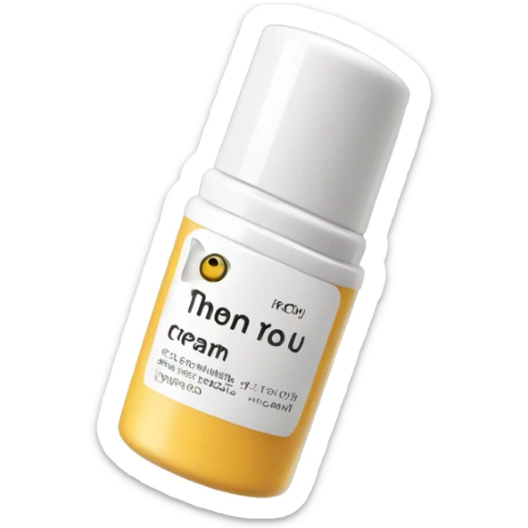 eye cream bottle with label sticker