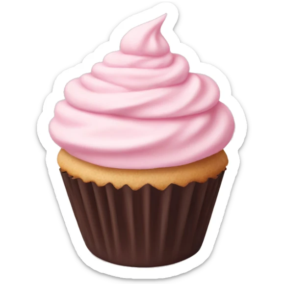 Pale pink cupcake sticker