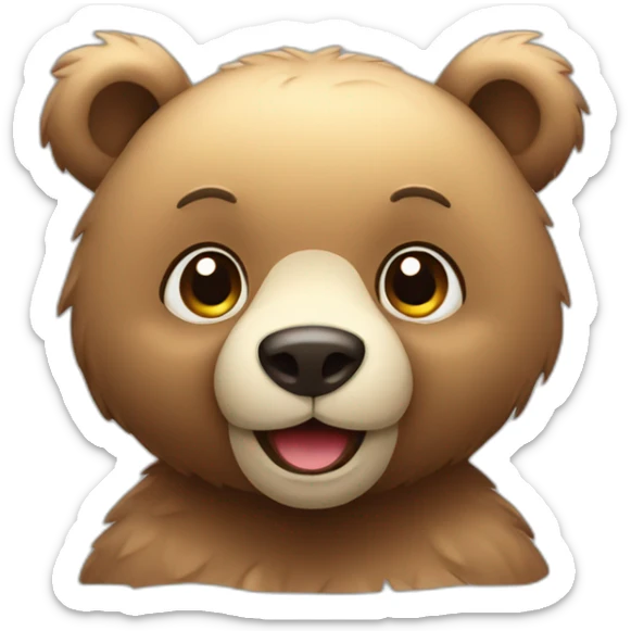 cute wild bear sticker