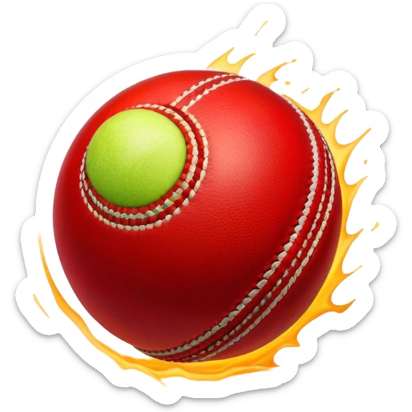 Cinematic Realistic Cricket Pop Culture Emoji, depicted with a dynamic, action‚Äêpacked scene capturing the spirit of India's beloved sport rendered with vibrant textures and energetic lighting. sticker
