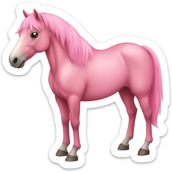 Pink horse sticker
