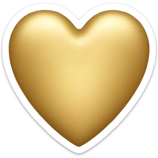 Gold heart sticker