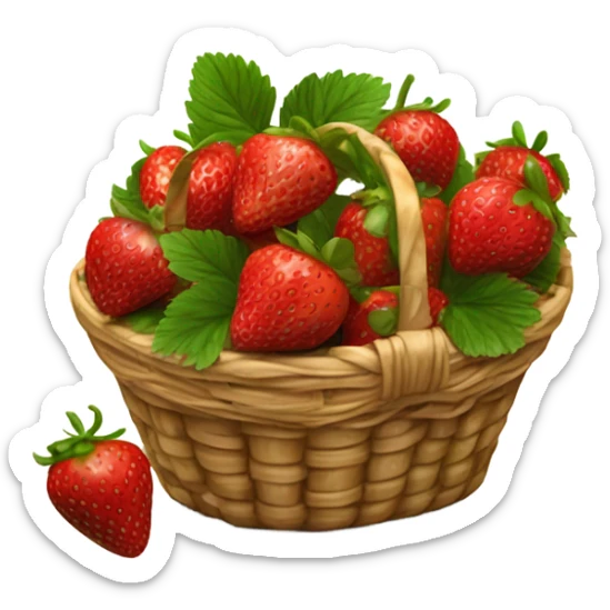 Strawberry basket sticker