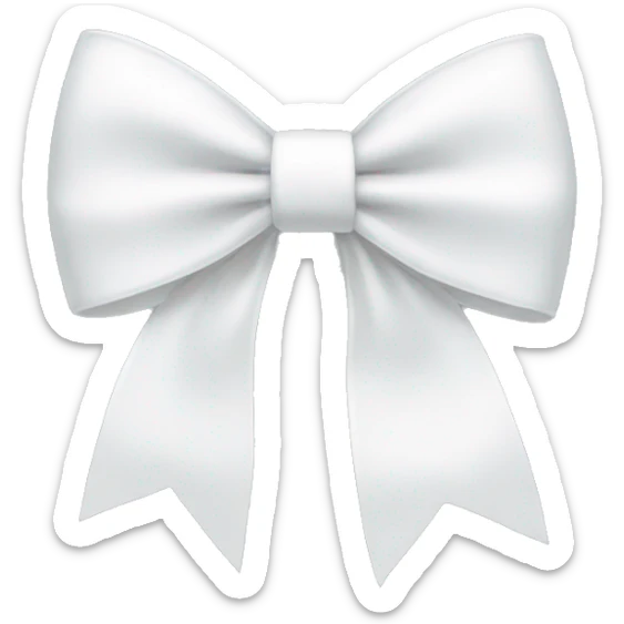 white bow sticker