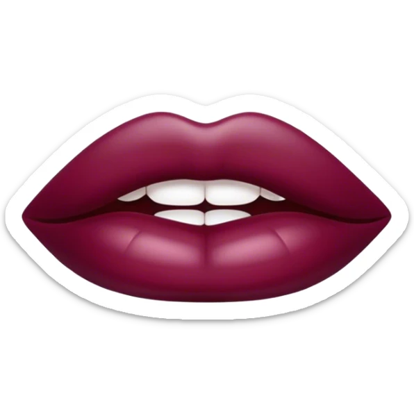 Lips burgundy  sticker