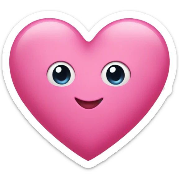 Pink heart sticker