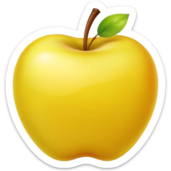 yellow apple sticker