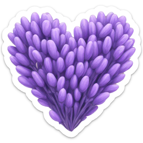 lavender heart  sticker