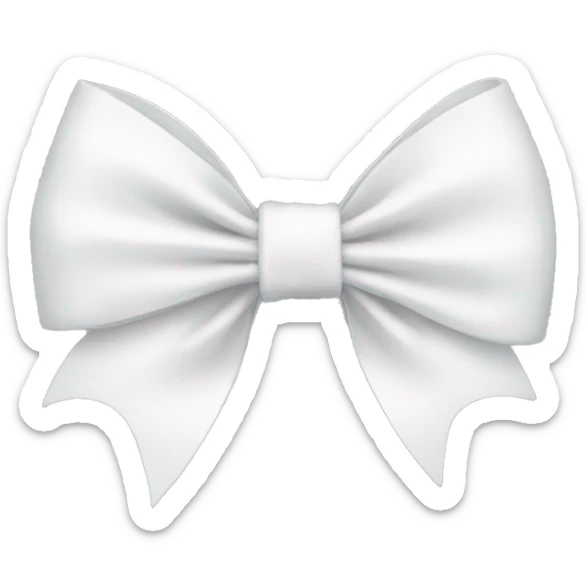 White bow sticker