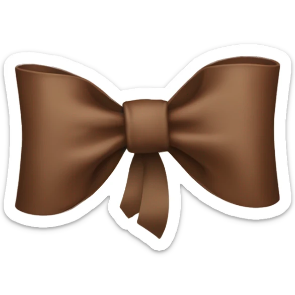Brown bow sticker