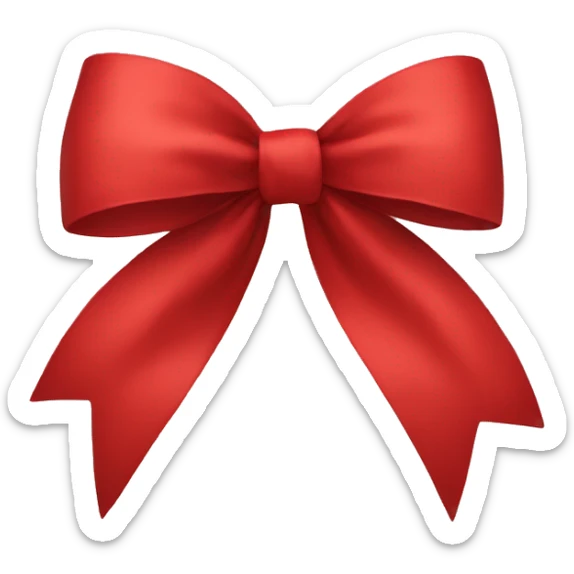 Red bow sticker