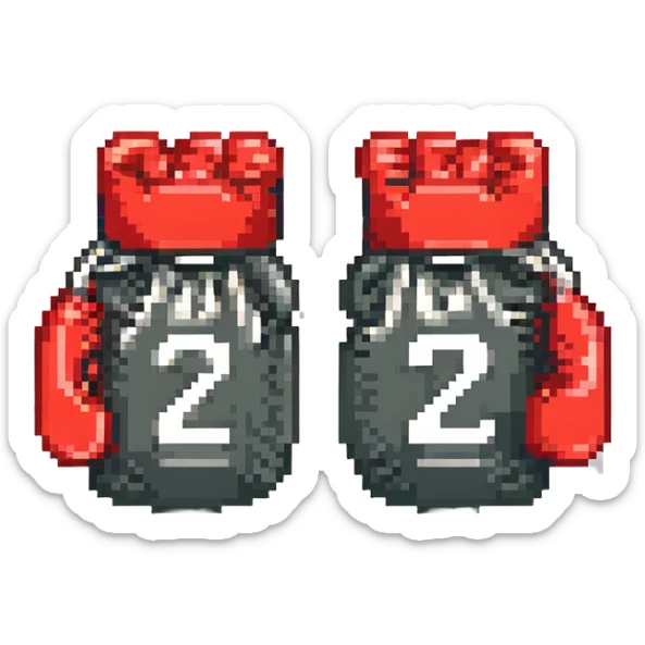 красные боксерские перчатки с надписью "23", no background sticker