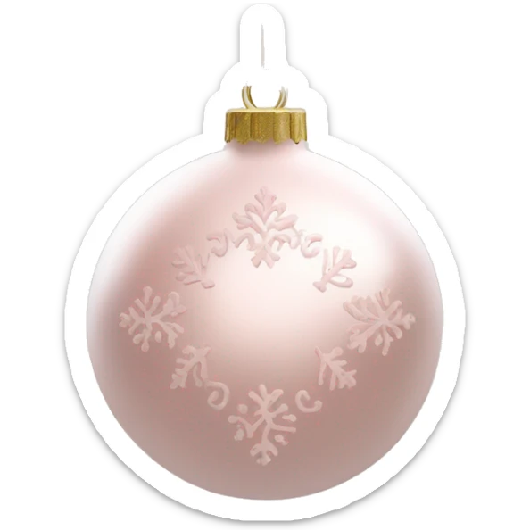 Elegant and classy pale blush pink christmas ball ornament  sticker