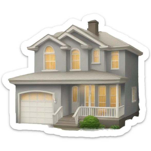 Clean aesthetic house  sticker