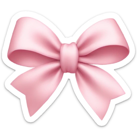 light pink bow on light pink bow sticker