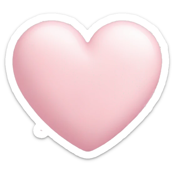 pastel pink heart sticker