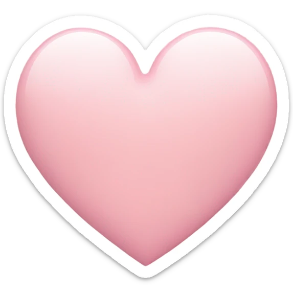 light pink heart sticker