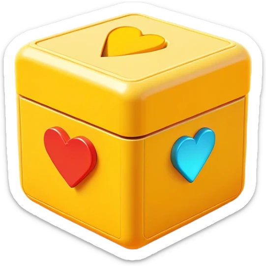 Clash of Clans aesthetic: Cinematic Playful Pixel 3D Health Box Portrait Emoji, rendered in a 3D vector-style similar to standard emojis with minimal shading and bold, simplified shapes. A compact, distinct form with signature details, softly glowing with a pixelated adventure charm. Simplified yet unmistakably iconic, highly detailed and consistent, glowing with a soft radiance and high shine. Stylized with a touch of classic pixel-art charm and a soft glowing outline, capturing the essence of a beloved gaming relic with a friendly, playful manner! sticker