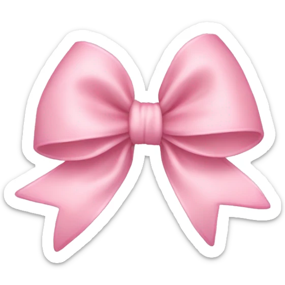 light pink bow  sticker