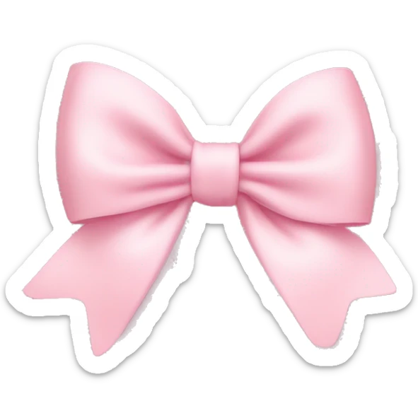 light pink bow on light pink bow sticker