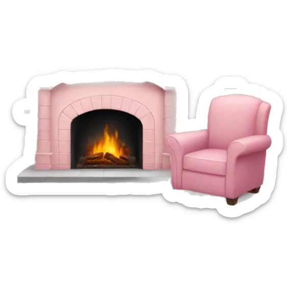 Winter Pink FirePlace sticker