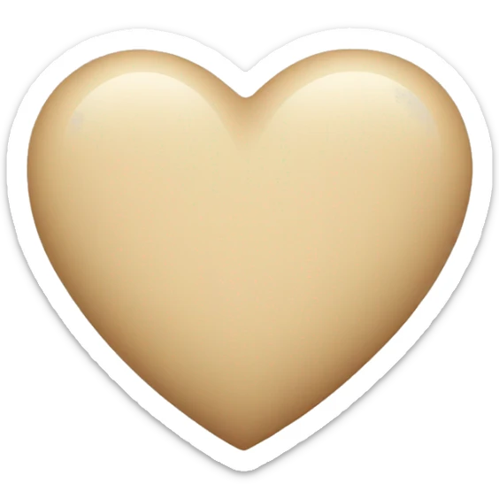 Beige heart  sticker