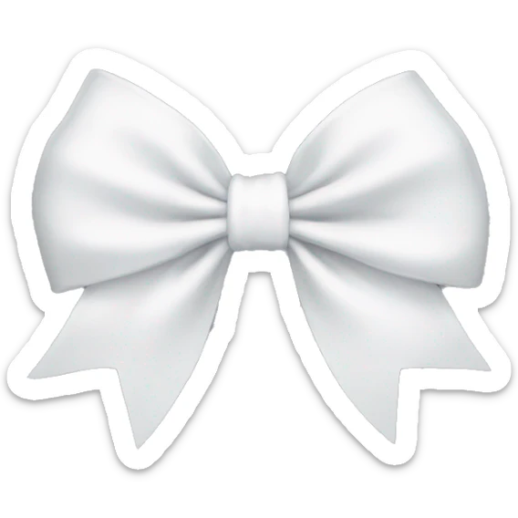 White bow sticker