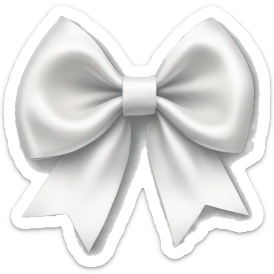 white satin bow sticker
