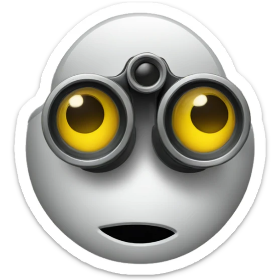 smiley with binoculars sticker