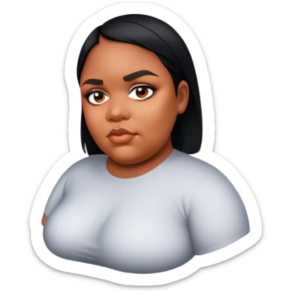 Fat and beauty girl￼ sticker