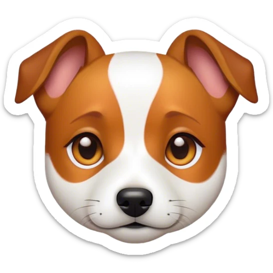 Cinematic Noble Jack Russell Terrier Portrait Emoji, Poised and spirited, with a compact, agile build in rich, warm tones, bright, alert eyes, perky ears, and a determined, lively expression, Simplified yet sharp and sophisticated features, highly detailed, glowing with a warm, natural luminescence, high shine, intelligent and resilient, stylized with an air of energetic authority, focused and alert, soft glowing outline, capturing the essence of a watchful and confident Jack Russell Terrier that appears ready to bound out of the screen with effortless energy! sticker