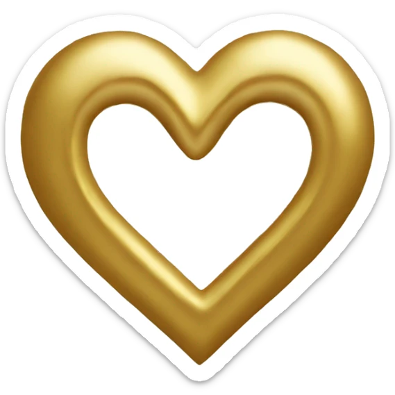 gold heart sticker