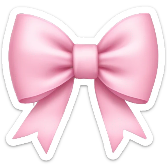 light pink bow sticker