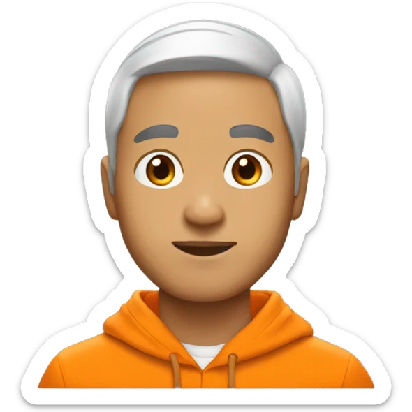 Asian man with university of Tennessee orange hoodie sticker