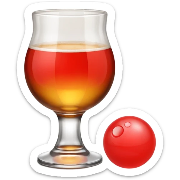 Generami l’emoji di un bicchiere da beer pong con una pallina da beer pong  sticker