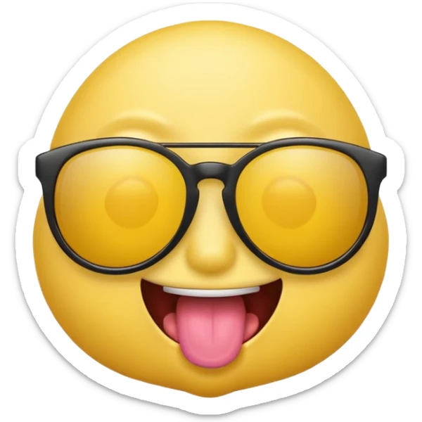 Fassa um emoji simples aquele da carinha amarelo de óculos escuro dando uma língua bem ofensiva e mostrando o dedo do meio da mesma forma sticker