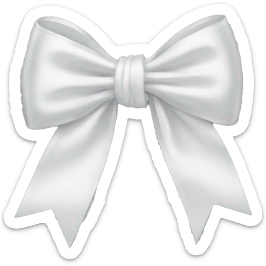 white satin bow sticker
