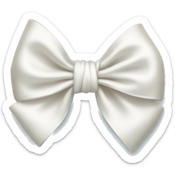 white satin bow sticker
