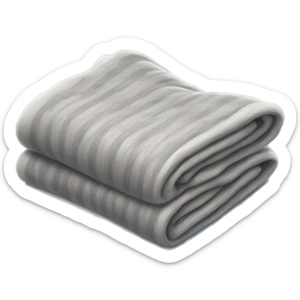 Folded up grey winter blanket sticker