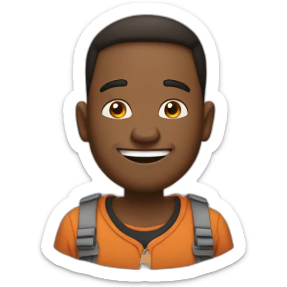 Emoji with Reese of the malcom in the mittle, with happy face  sticker