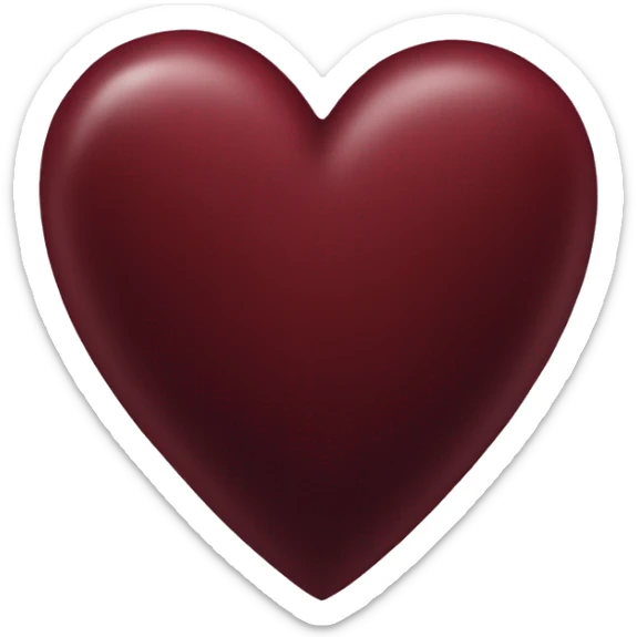 Dark red heart sticker