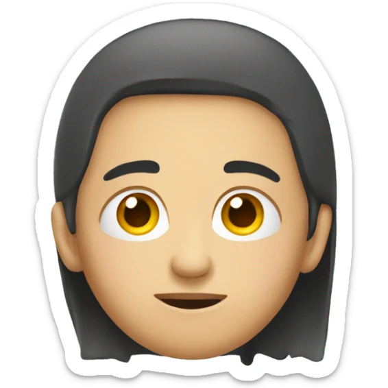 a person looking out the corner of their eyes to the side sticker