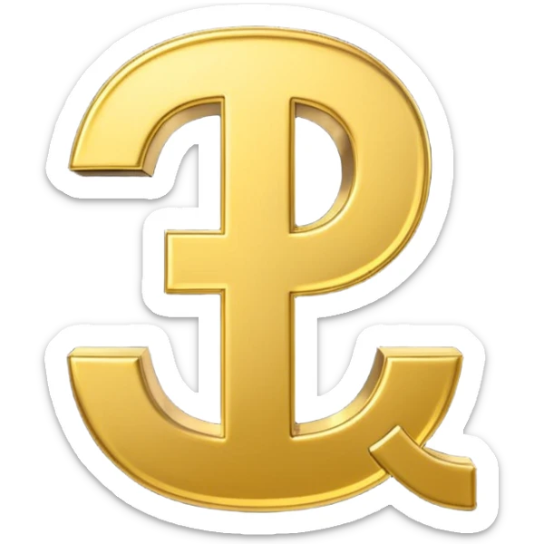 Symbole de currency en or en forme de lettre F précise, seul, 3D, brillant, style emoji simple et lisible sur fond uni. pas une autre lettre

Fcoins sticker