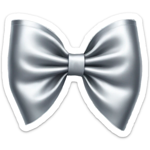 Silver bow sticker
