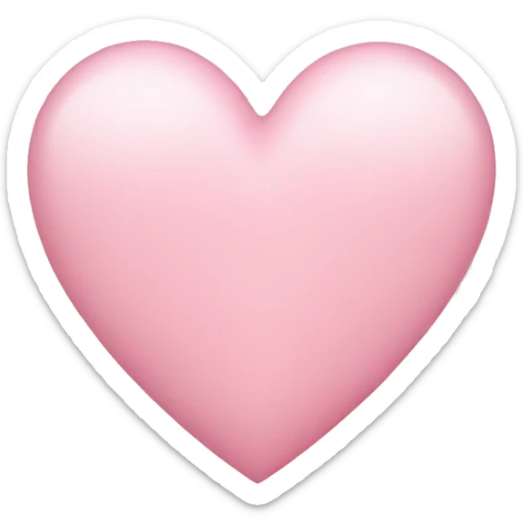 light pink heart sticker